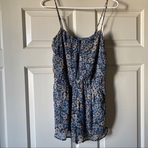 Blue floral romper
